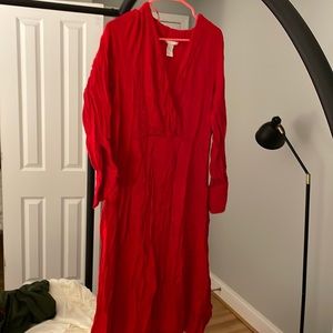Long Sleeve Red Dress from H&M